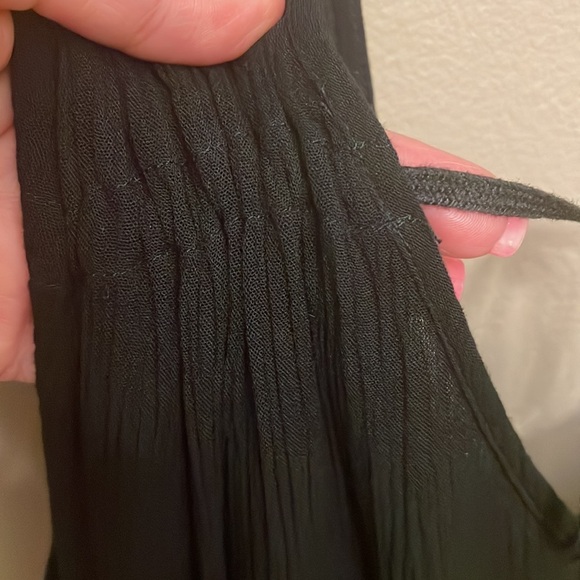 FREE PEOPLE TANK skater summer DRESS. Crochet pierced waist, V back front, sz S - Picture 7 of 12